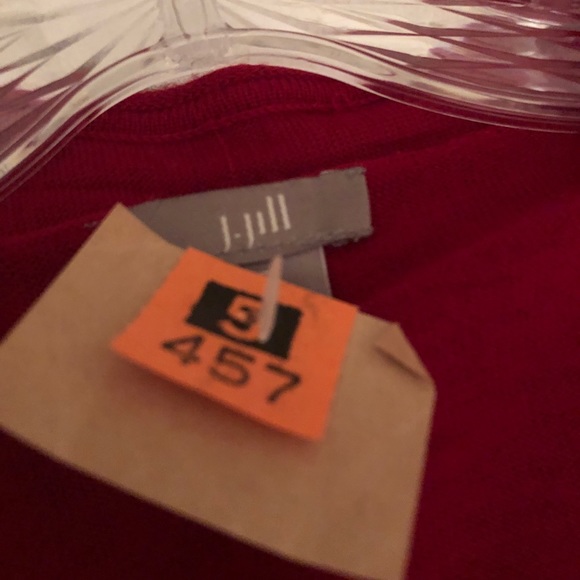 J.Jill women’s drape merino wool red cardigan Size small - Picture 3 of 3